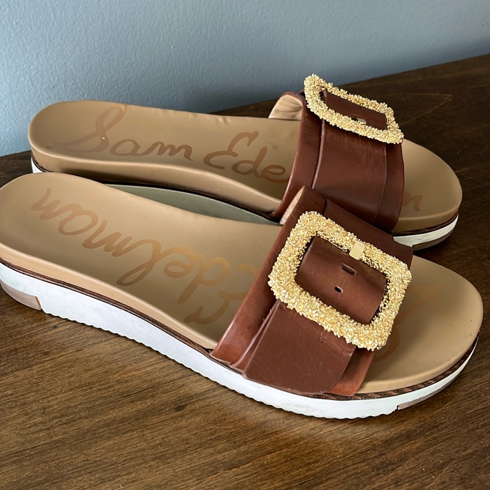 Sam Edelman Leather Slides
